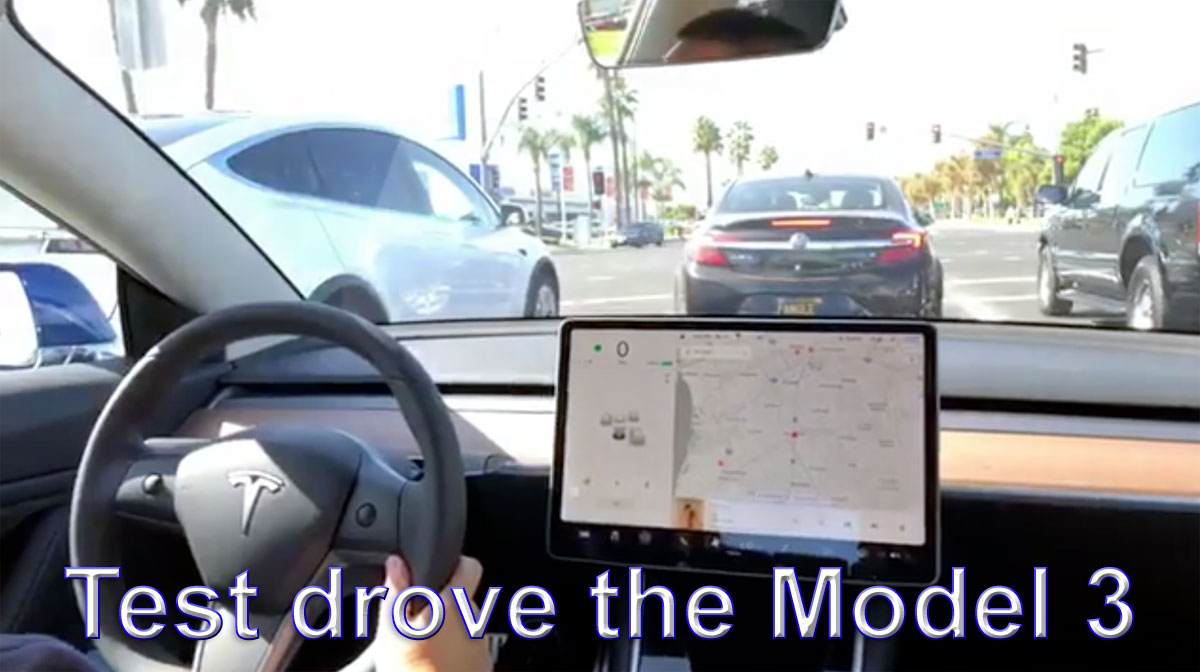 Test driving Tesla Model 3