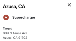 tesla supercharger in azusa